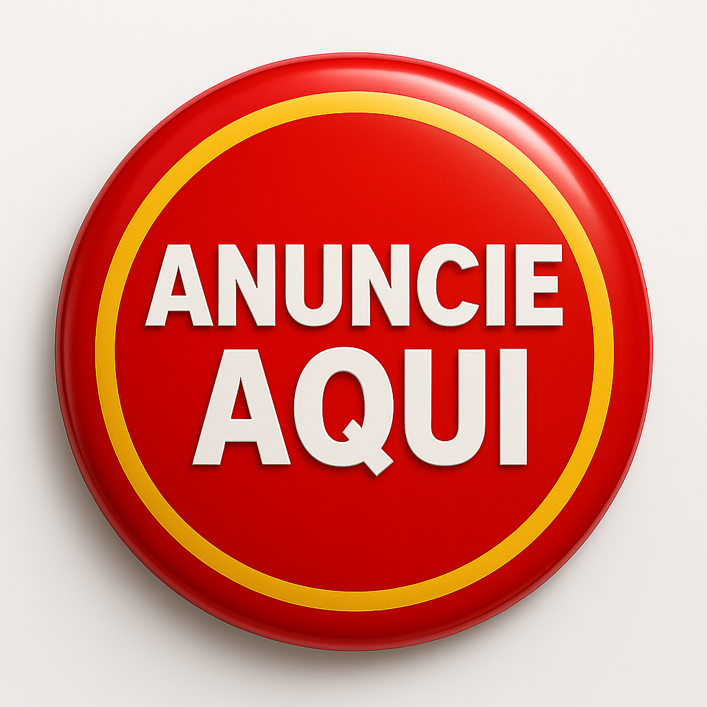 Botão vermelho com texto anuncie aqui